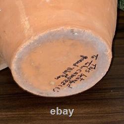 Vintage Pitcher Large Earthenware Terracotta Devon Pitcher Water Jug with Handle