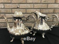 Vintage Poole EPCA Lancaster Rose 401 Silver Plate Water Pitcher 400 Coffee Pot