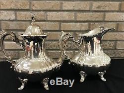 Vintage Poole EPCA Lancaster Rose 401 Silver Plate Water Pitcher 400 Coffee Pot