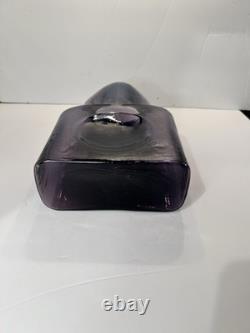 Vintage Purple Amethyst BLENKO Double Spout Heavy Glass Water Pitcher Carafe Jug