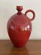 Vintage Red Italian Art Pottery Ceramic Pitcher Wine / Water Jug Made In Italy