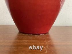 Vintage Red Italian Art Pottery Ceramic Pitcher Wine / Water Jug Made in Italy