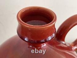 Vintage Red Italian Art Pottery Ceramic Pitcher Wine / Water Jug Made in Italy