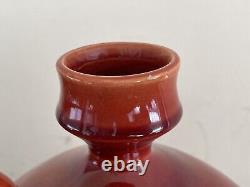 Vintage Red Italian Art Pottery Ceramic Pitcher Wine / Water Jug Made in Italy