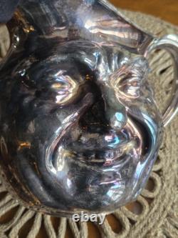 Vintage Reed & Barton Sunny Jim Double Face 5640 Silver Plate Water Pitcher