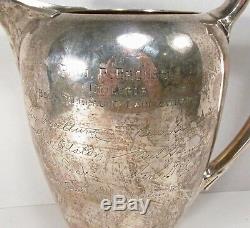 Vintage Reed & Barton USA Sterling Silver Large Water Pitcher Engraved 32 toz