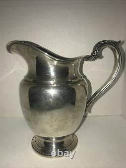 Vintage Rogers Water Pitcher 4 1/2 pints Sterling Silver 9h