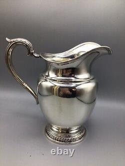 Vintage Rogers Water Pitcher 4 1/2 pints Sterling Silver 9h