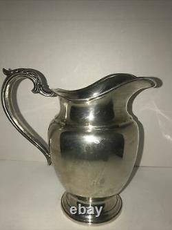 Vintage Rogers Water Pitcher 4 1/2 pints Sterling Silver 9h
