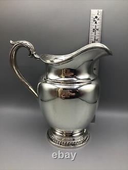 Vintage Rogers Water Pitcher 4 1/2 pints Sterling Silver 9h