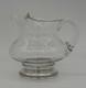 Vintage Sheffield Sterling Silver And Glass Water, Juice Or Sauce Pitcher Or Jug