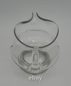 Vintage Sheffield Sterling Silver and Glass Water, Juice or Sauce Pitcher or Jug
