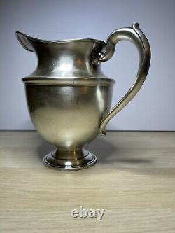 Vintage Sterling Silver Water Pitcher 8.5 tall, 598 g
