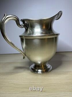 Vintage Sterling Silver Water Pitcher 8.5 tall, 598 g