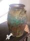 Vintage Stoneware Pottery Water Dispenser Cooler With Handles And Lid Drip Glaze