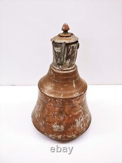 Vintage Turkish Copper Egyptian Style Water Pitcher Jug / Vase 14 Tall 9 Diam