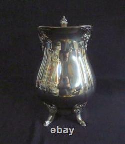 Vintage Wallace Baroque Silverplate 9.5 Tall Water Pitcher 267 with tray