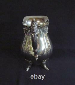 Vintage Wallace Baroque Silverplate 9.5 Tall Water Pitcher 267 with tray