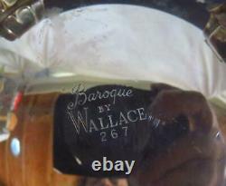 Vintage Wallace Baroque Silverplate 9.5 Tall Water Pitcher 267 with tray