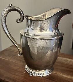 Vintage Wallace Sterling Silver Handmade Water Pitcher 545 Grams CLASSIC