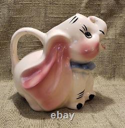 Vintage Walt Disney Dumbo The Elephant 2 Quart Water Tight Ceramic Pitcher