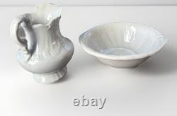 Vintage Water Pitcher And Basin Extra Large Ceramic Floral Design Bathing Washin