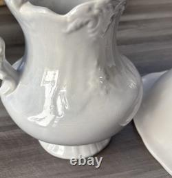 Vintage Water Pitcher And Basin Extra Large Ceramic Floral Design Bathing Washin