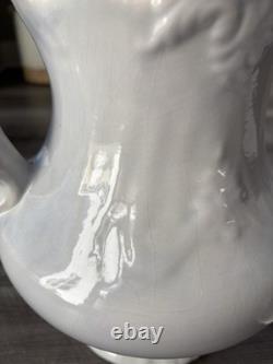 Vintage Water Pitcher And Basin Extra Large Ceramic Floral Design Bathing Washin
