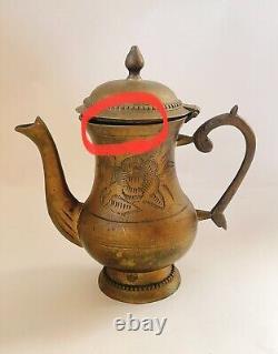 Vintage Water Pitcher Jug Antique Copper Teapot From Japan