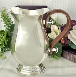 Vintage Water Pitcher Leather Handled Barware 60 Oz Cold Drink Pitcher