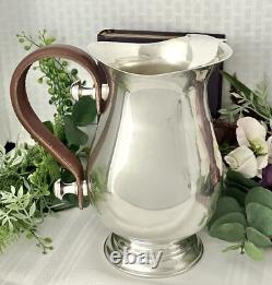Vintage Water Pitcher Leather Handled Barware 60 Oz Cold Drink Pitcher