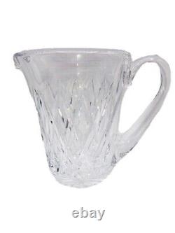 Vintage Waterford Crystal Kinsale Hand cut Glass Pitcher 1970s