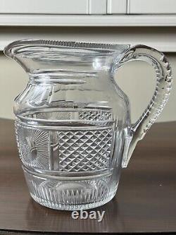 Vintage Waterford Water Pitcher Pattern Unknown but similar to Hibernia