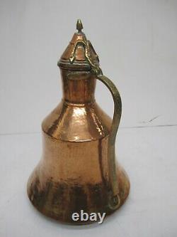 Vtg Antique Hammered Copper Large Water Jug Kettle Lid Vase Middle Eastern 20