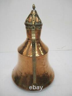 Vtg Antique Hammered Copper Large Water Jug Kettle Lid Vase Middle Eastern 20