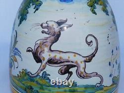 Vtg Talavera Duran Spain Hand Painted Faience Landscape Animals 10 Pitcher Jug