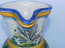 Vtg Talavera Duran Spain Hand Painted Faience Landscape Animals 10 Pitcher Jug