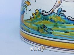 Vtg Talavera Duran Spain Hand Painted Faience Landscape Animals 10 Pitcher Jug