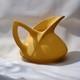 Vtg Yellow Water Pitcher Monmouth Western Stoneware Pottery Ceramic Geometric Us