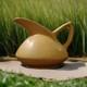 Vtg Yellow Water Pitcher Monmouth Western Stoneware Pottery No Label Ceramic Usa