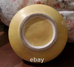 Vtg Yellow Water Pitcher Monmouth Western Stoneware Pottery NO LABEL Ceramic USA