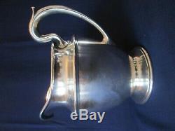 WATER PITCHER! Vintage F. S. STERLING 925 silver CLASSIC handle LOVELY