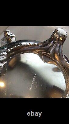 WM Rogers Silver plated water pitcher Footed Stand Vintage and ice guard 817