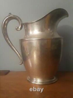 Wallace Antique Sterling Silver Water Pitcher 612 gms NO Monogram 4.5 Pints #201