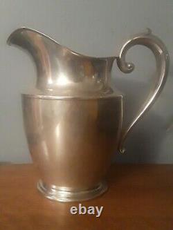 Wallace Antique Sterling Silver Water Pitcher 612 gms NO Monogram 4.5 Pints #201