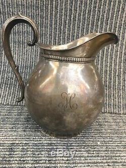 Wallace Sterling Silver Water Pitcher, 1460 H Mono. 17.5 OZ