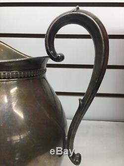 Wallace Sterling Silver Water Pitcher, 1460 H Mono. 17.5 OZ
