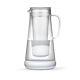 Water Filter Pitcher, 7-cup, White, Glass With Silicone Base, White, For Everyda