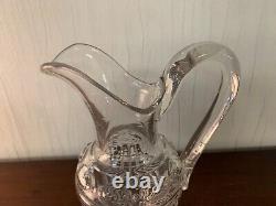 Water Or Wine Jug In Molded Crystal