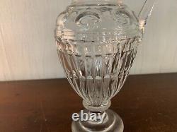 Water Or Wine Jug In Molded Crystal